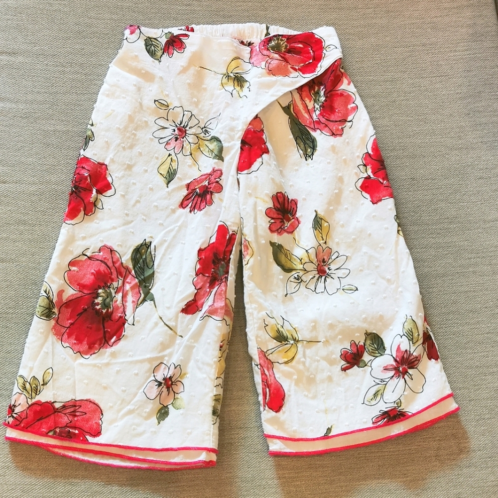 Baby Nay Poppy flower pants 2T
